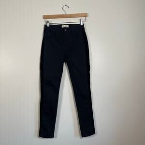 Madewell • 9" Mid-Rise Skinny Jeans: Velvet Tuxedo Stripe Edition